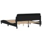 vidaXL Bettgestell mit Kopfteil Schwarz 160x200 cm Stoff vidaXL Bettgestell mit Kopfteil Schwarz 160x200 cm Stoff