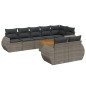 vidaXL 9-tlg. Garten-Sofagarnitur mit Kissen Grau Poly Rattan vidaXL 9-tlg. Garten-Sofagarnitur mit Kissen Grau Poly Rattan