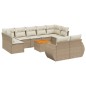 vidaXL 10-tlg. Garten-Sofagarnitur mit Kissen Beige Poly Rattan vidaXL 10-tlg. Garten-Sofagarnitur mit Kissen Beige Poly Rattan