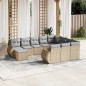 vidaXL 11-tlg. Garten-Sofagarnitur mit Kissen Beige Poly Rattan vidaXL 11-tlg. Garten-Sofagarnitur mit Kissen Beige Poly Rattan