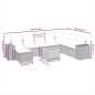 vidaXL 9-tlg. Garten-Sofagarnitur mit Kissen Grau Poly Rattan vidaXL 9-tlg. Garten-Sofagarnitur mit Kissen Grau Poly Rattan