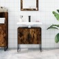 vidaXL Waschbeckenunterschrank Räuchereiche 60x33x60 cm Holzwerkstoff vidaXL Waschbeckenunterschrank Räuchereiche 60x33x60 cm Holzwerkstoff