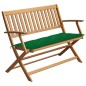 Gartenbank mit Auflage 120 cm Massivholz Akazie Gartenbank mit Auflage 120 cm Massivholz Akazie