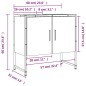 vidaXL Waschbeckenunterschrank Räuchereiche 60x33x60 cm Holzwerkstoff vidaXL Waschbeckenunterschrank Räuchereiche 60x33x60 cm Holzwerkstoff