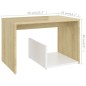 vidaXL Beistelltisch Weiß und Sonoma-Eiche 59x36x38 cm Holzwerkstoff vidaXL Beistelltisch Weiß und Sonoma-Eiche 59x36x38 cm Holzwerkstoff