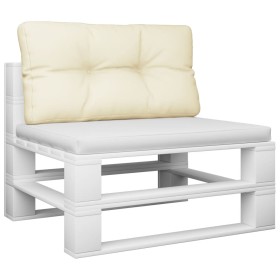 vidaXL Palettenkissen Creme 80x40x12 cm Stoff