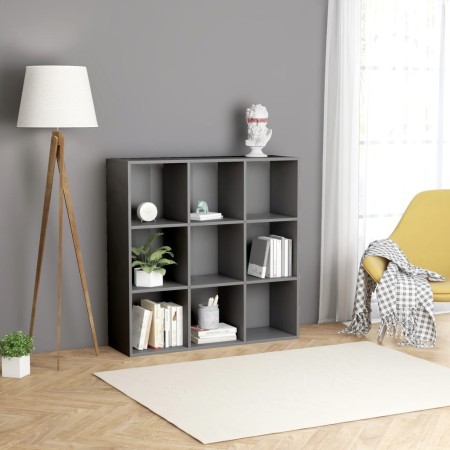 vidaXL Bücherregal Grau 98x30x98 cm Holzwerkstoff