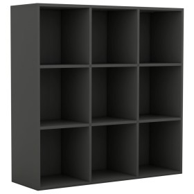vidaXL Bücherregal Grau 98x30x98 cm Holzwerkstoff