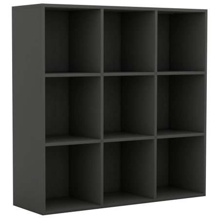 vidaXL Bücherregal Grau 98x30x98 cm Holzwerkstoff