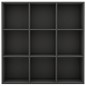 vidaXL Bücherregal Grau 98x30x98 cm Holzwerkstoff vidaXL Bücherregal Grau 98x30x98 cm Holzwerkstoff