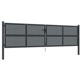 vidaXL Gartentor Anthrazit 400x150 cm Stahl