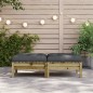 vidaXL Gartenhocker mit Kissen 2 Stk. Kiefernholz Imprägniert vidaXL Gartenhocker mit Kissen 2 Stk. Kiefernholz Imprägniert