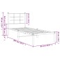 vidaXL Bettgestell mit Kopfteil Metall Schwarz 80x200 cm vidaXL Bettgestell mit Kopfteil Metall Schwarz 80x200 cm
