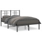 vidaXL Bettgestell mit Kopfteil Metall Schwarz 120x200 cm vidaXL Bettgestell mit Kopfteil Metall Schwarz 120x200 cm