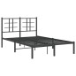vidaXL Bettgestell mit Kopfteil Metall Schwarz 120x200 cm vidaXL Bettgestell mit Kopfteil Metall Schwarz 120x200 cm