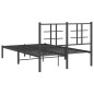 vidaXL Bettgestell mit Kopfteil Metall Schwarz 120x200 cm vidaXL Bettgestell mit Kopfteil Metall Schwarz 120x200 cm