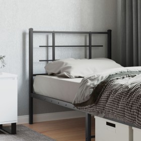vidaXL Kopfteil Metall Schwarz 100 cm