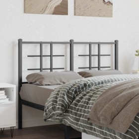 vidaXL Kopfteil Metall Schwarz 120 cm