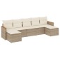 vidaXL 7-tlg. Garten-Sofagarnitur mit Kissen Beige Poly Rattan vidaXL 7-tlg. Garten-Sofagarnitur mit Kissen Beige Poly Rattan