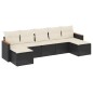 vidaXL 7-tlg. Garten-Sofagarnitur mit Kissen Schwarz Poly Rattan vidaXL 7-tlg. Garten-Sofagarnitur mit Kissen Schwarz Poly Rattan
