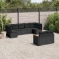 vidaXL 9-tlg. Garten-Sofagarnitur mit Kissen Schwarz Poly Rattan vidaXL 9-tlg. Garten-Sofagarnitur mit Kissen Schwarz Poly Rattan