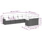 vidaXL 9-tlg. Garten-Sofagarnitur mit Kissen Schwarz Poly Rattan vidaXL 9-tlg. Garten-Sofagarnitur mit Kissen Schwarz Poly Rattan