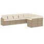 vidaXL 9-tlg. Garten-Sofagarnitur mit Kissen Beige Poly Rattan vidaXL 9-tlg. Garten-Sofagarnitur mit Kissen Beige Poly Rattan