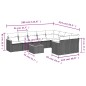 vidaXL 10-tlg. Garten-Sofagarnitur mit Kissen Schwarz Poly Rattan vidaXL 10-tlg. Garten-Sofagarnitur mit Kissen Schwarz Poly Rattan