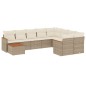 vidaXL 10-tlg. Garten-Sofagarnitur mit Kissen Beige Poly Rattan vidaXL 10-tlg. Garten-Sofagarnitur mit Kissen Beige Poly Rattan