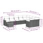 vidaXL 10-tlg. Garten-Sofagarnitur mit Kissen Schwarz Poly Rattan vidaXL 10-tlg. Garten-Sofagarnitur mit Kissen Schwarz Poly Rattan