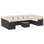 vidaXL 11-tlg. Garten-Sofagarnitur mit Kissen Schwarz Poly Rattan vidaXL 11-tlg. Garten-Sofagarnitur mit Kissen Schwarz Poly Rattan