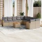 vidaXL 11-tlg. Garten-Sofagarnitur mit Kissen Beige Poly Rattan vidaXL 11-tlg. Garten-Sofagarnitur mit Kissen Beige Poly Rattan