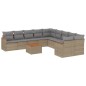 vidaXL 11-tlg. Garten-Sofagarnitur mit Kissen Beige Poly Rattan vidaXL 11-tlg. Garten-Sofagarnitur mit Kissen Beige Poly Rattan