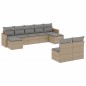 vidaXL 9-tlg. Garten-Sofagarnitur mit Kissen Beige Poly Rattan vidaXL 9-tlg. Garten-Sofagarnitur mit Kissen Beige Poly Rattan
