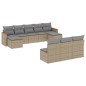 vidaXL 10-tlg. Garten-Sofagarnitur mit Kissen Beige Poly Rattan vidaXL 10-tlg. Garten-Sofagarnitur mit Kissen Beige Poly Rattan