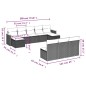 vidaXL 10-tlg. Garten-Sofagarnitur mit Kissen Beige Poly Rattan vidaXL 10-tlg. Garten-Sofagarnitur mit Kissen Beige Poly Rattan
