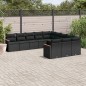 vidaXL 11-tlg. Garten-Sofagarnitur mit Kissen Schwarz Poly Rattan vidaXL 11-tlg. Garten-Sofagarnitur mit Kissen Schwarz Poly Rattan