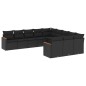 vidaXL 11-tlg. Garten-Sofagarnitur mit Kissen Schwarz Poly Rattan vidaXL 11-tlg. Garten-Sofagarnitur mit Kissen Schwarz Poly Rattan