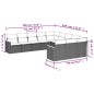 vidaXL 11-tlg. Garten-Sofagarnitur mit Kissen Schwarz Poly Rattan vidaXL 11-tlg. Garten-Sofagarnitur mit Kissen Schwarz Poly Rattan