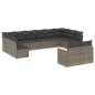 vidaXL 12-tlg. Garten-Sofagarnitur mit Kissen Grau Poly Rattan vidaXL 12-tlg. Garten-Sofagarnitur mit Kissen Grau Poly Rattan