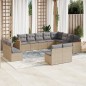 vidaXL 12-tlg. Garten-Sofagarnitur mit Kissen Beige Poly Rattan vidaXL 12-tlg. Garten-Sofagarnitur mit Kissen Beige Poly Rattan