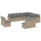 vidaXL 12-tlg. Garten-Sofagarnitur mit Kissen Beige Poly Rattan vidaXL 12-tlg. Garten-Sofagarnitur mit Kissen Beige Poly Rattan
