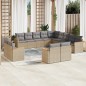 vidaXL 13-tlg. Garten-Sofagarnitur mit Kissen Beige Poly Rattan vidaXL 13-tlg. Garten-Sofagarnitur mit Kissen Beige Poly Rattan