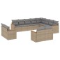vidaXL 12-tlg. Garten-Sofagarnitur mit Kissen Beige Poly Rattan vidaXL 12-tlg. Garten-Sofagarnitur mit Kissen Beige Poly Rattan