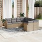 vidaXL 8-tlg. Garten-Sofagarnitur mit Kissen Beige Poly Rattan vidaXL 8-tlg. Garten-Sofagarnitur mit Kissen Beige Poly Rattan