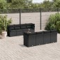 vidaXL 9-tlg. Garten-Sofagarnitur mit Kissen Schwarz Poly Rattan vidaXL 9-tlg. Garten-Sofagarnitur mit Kissen Schwarz Poly Rattan