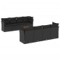 vidaXL 9-tlg. Garten-Sofagarnitur mit Kissen Schwarz Poly Rattan vidaXL 9-tlg. Garten-Sofagarnitur mit Kissen Schwarz Poly Rattan