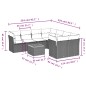 vidaXL 9-tlg. Garten-Sofagarnitur mit Kissen Schwarz Poly Rattan vidaXL 9-tlg. Garten-Sofagarnitur mit Kissen Schwarz Poly Rattan