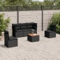 vidaXL 6-tlg. Garten-Sofagarnitur mit Kissen Schwarz Poly Rattan vidaXL 6-tlg. Garten-Sofagarnitur mit Kissen Schwarz Poly Rattan
