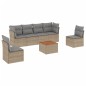vidaXL 7-tlg. Garten-Sofagarnitur mit Kissen Beige Poly Rattan vidaXL 7-tlg. Garten-Sofagarnitur mit Kissen Beige Poly Rattan